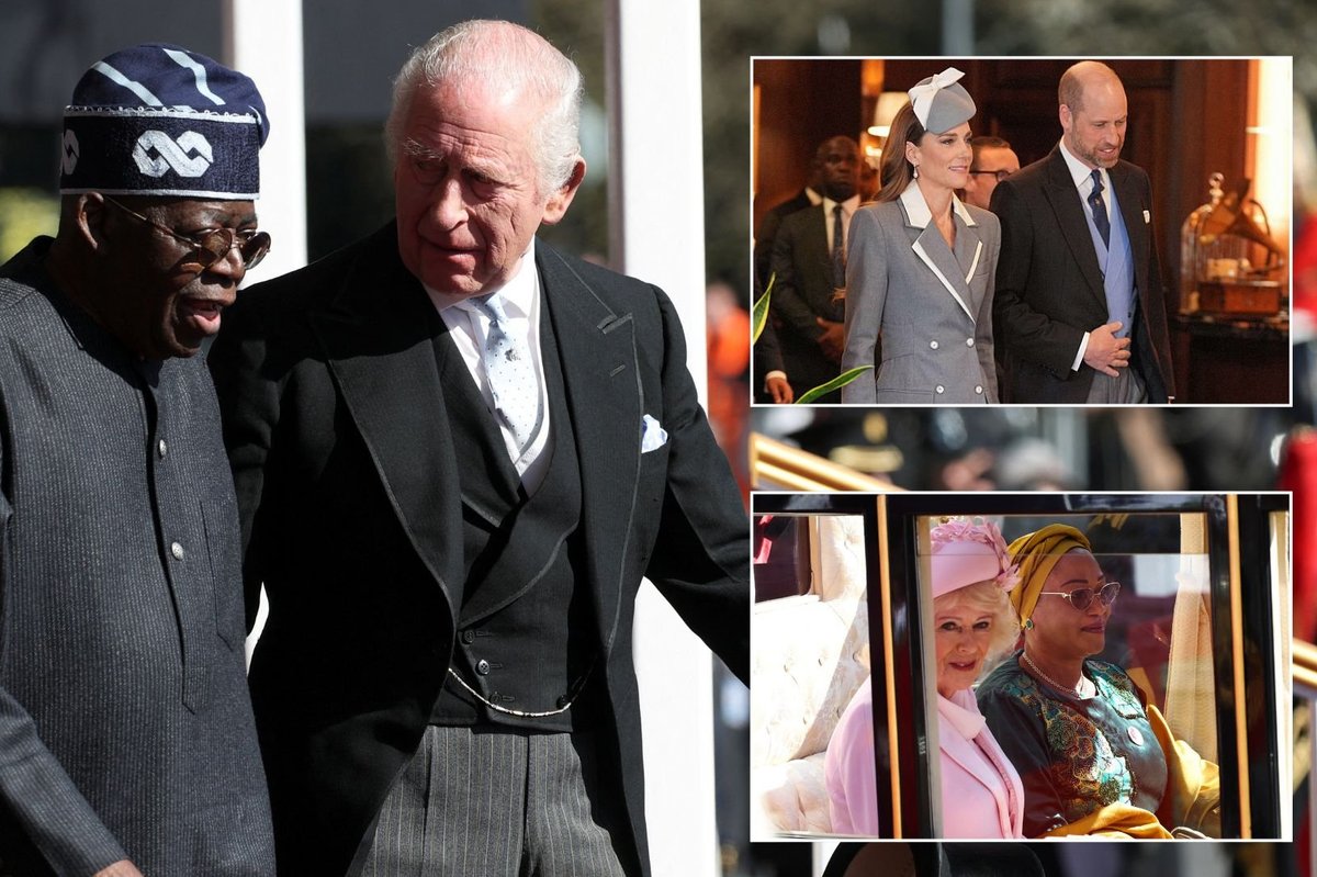 King, Queen, Catherine and William join Nigerian President and First Lady