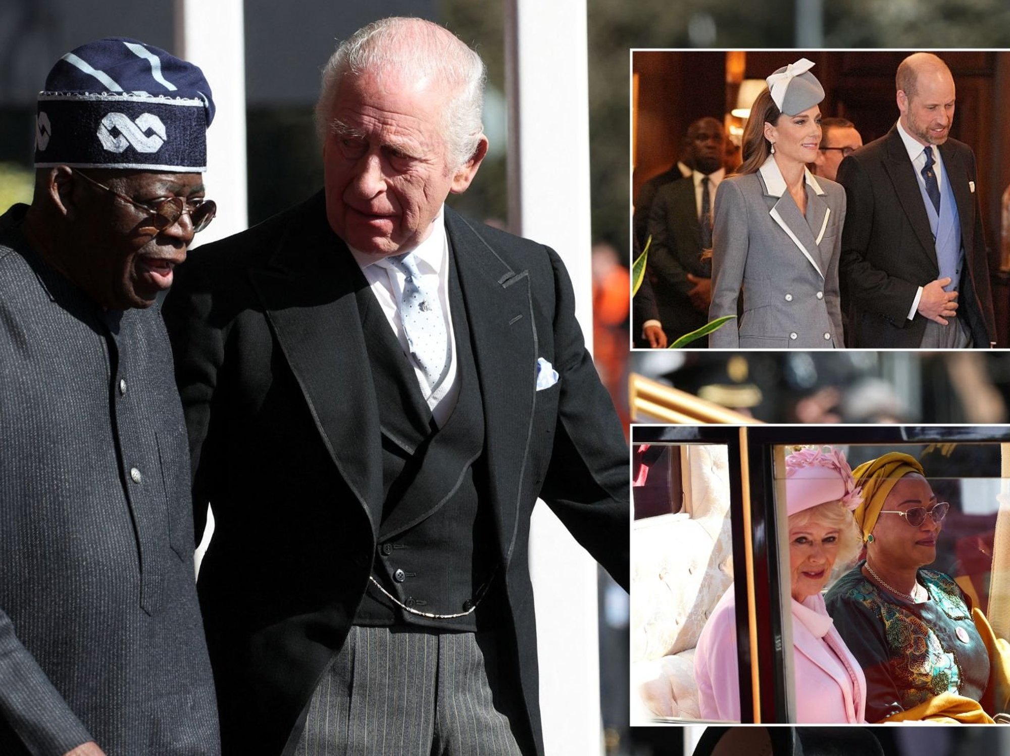 King, Queen, Catherine and William join Nigerian President and First Lady