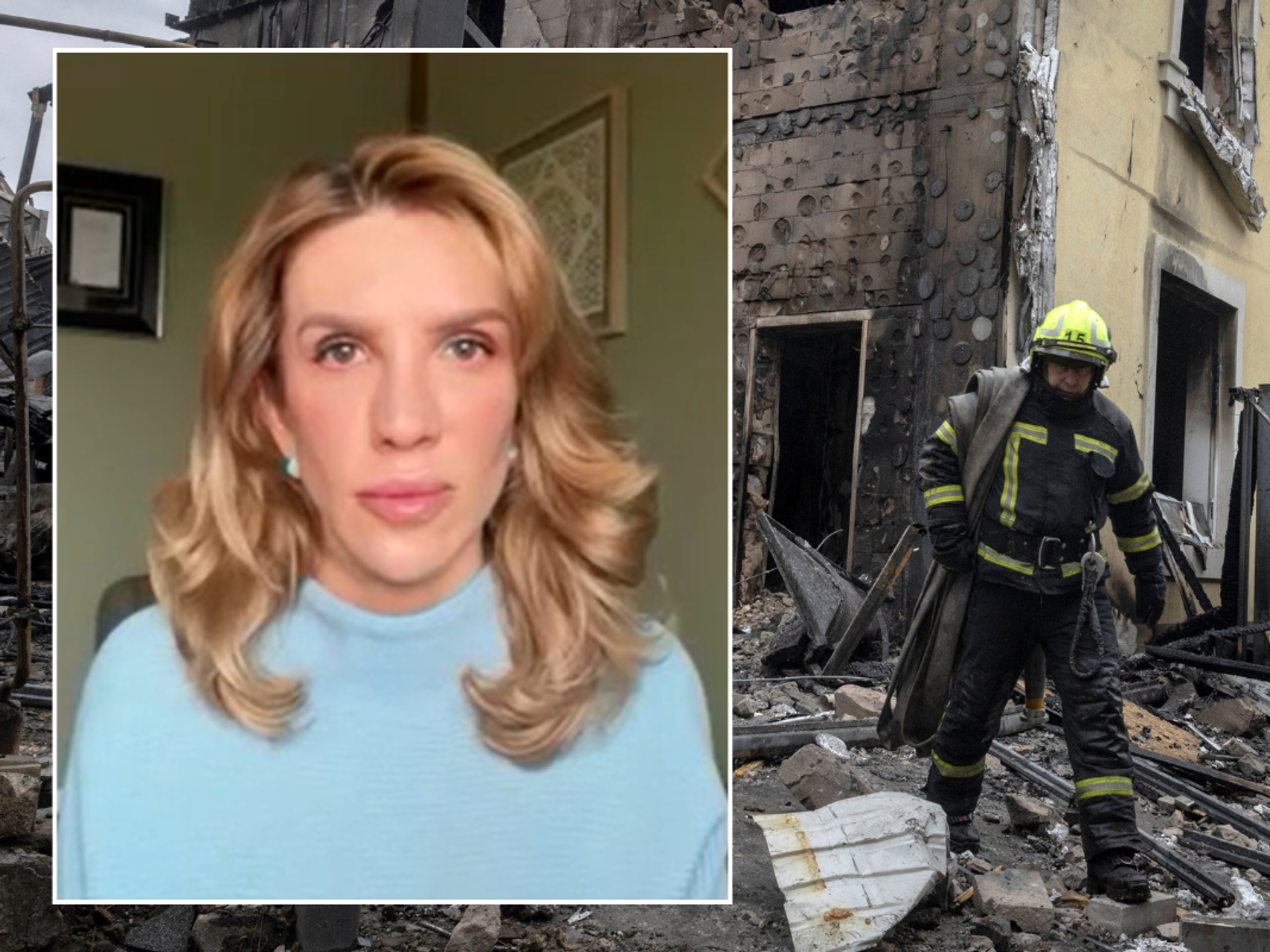 Kira Rudik; Kyiv left in rubble after devastating attack