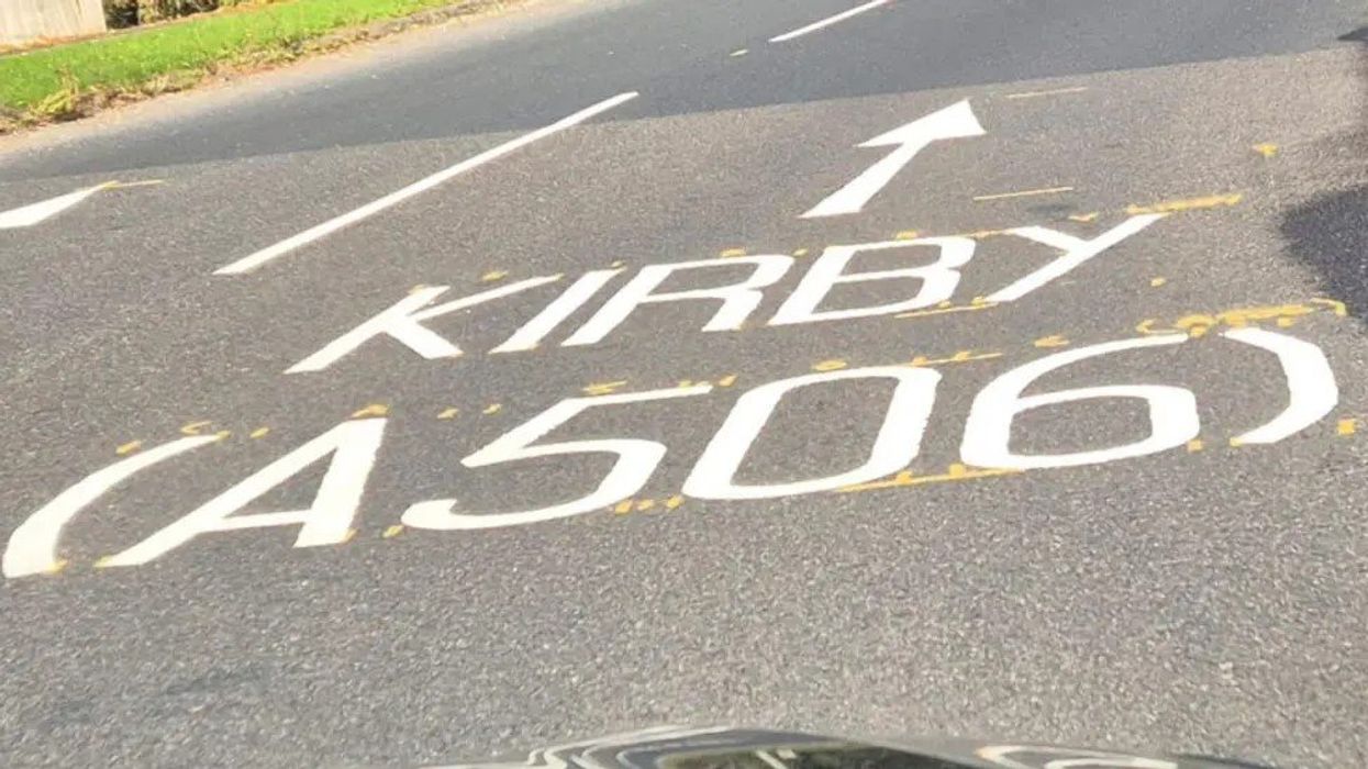Kirby town road markings mispelling