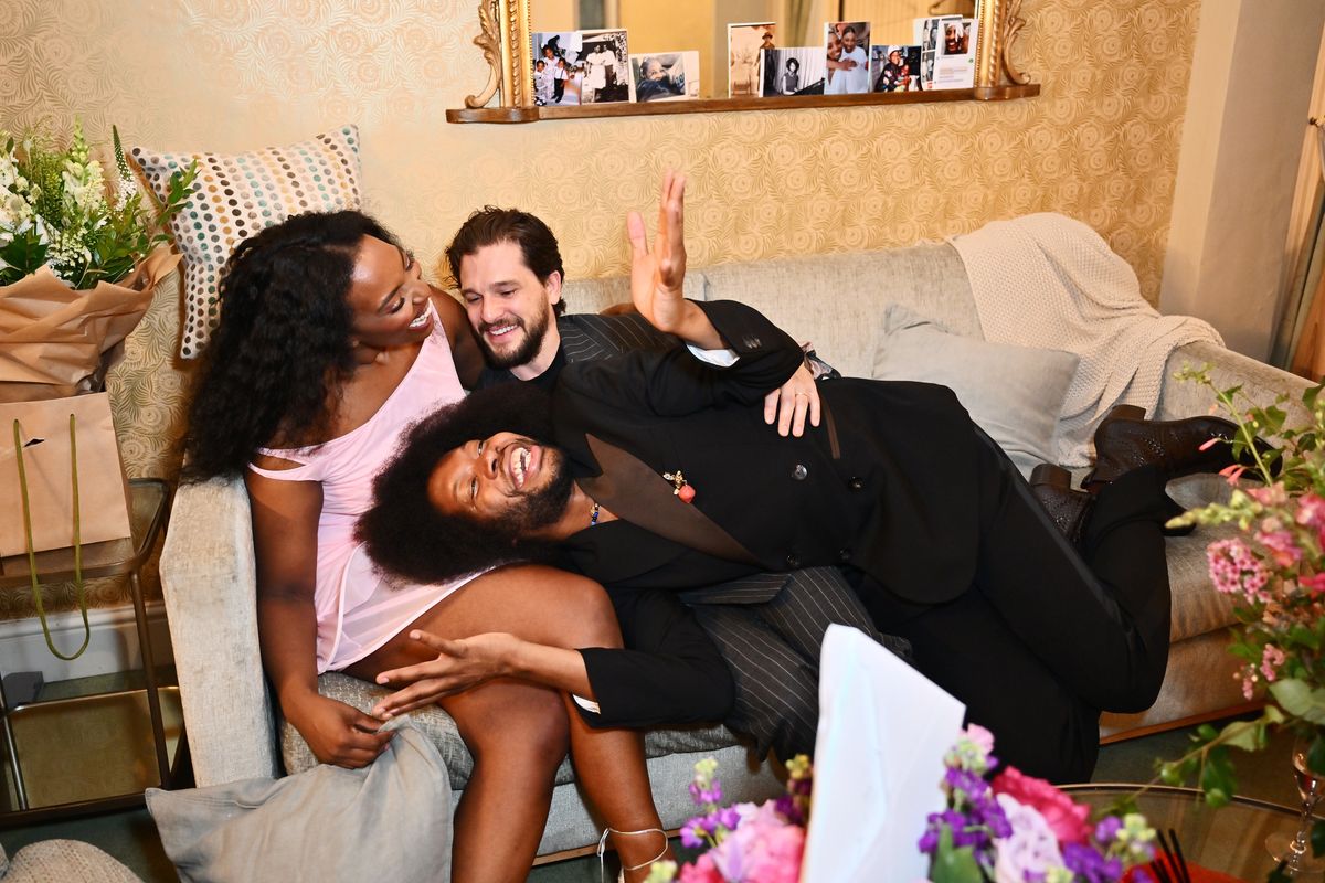 Kit Harington, Olivia Washington and Jeremy O. Harris