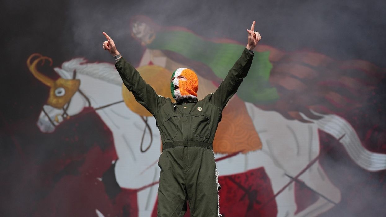 Kneecap's DJ Provai Performing on the main stage on day two of the Electric Picnic festival at Stradbally in Co Laois