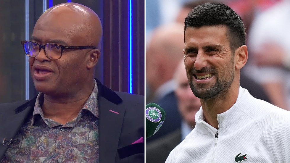 Kriss Akabusi and Novak Djokovic