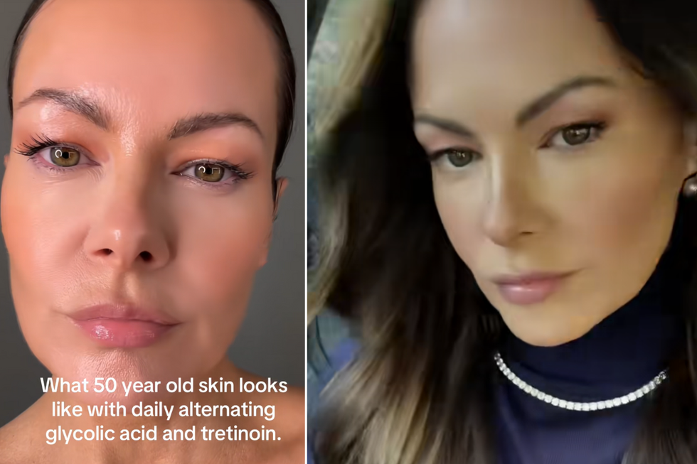 Kristina showing off her clear skin