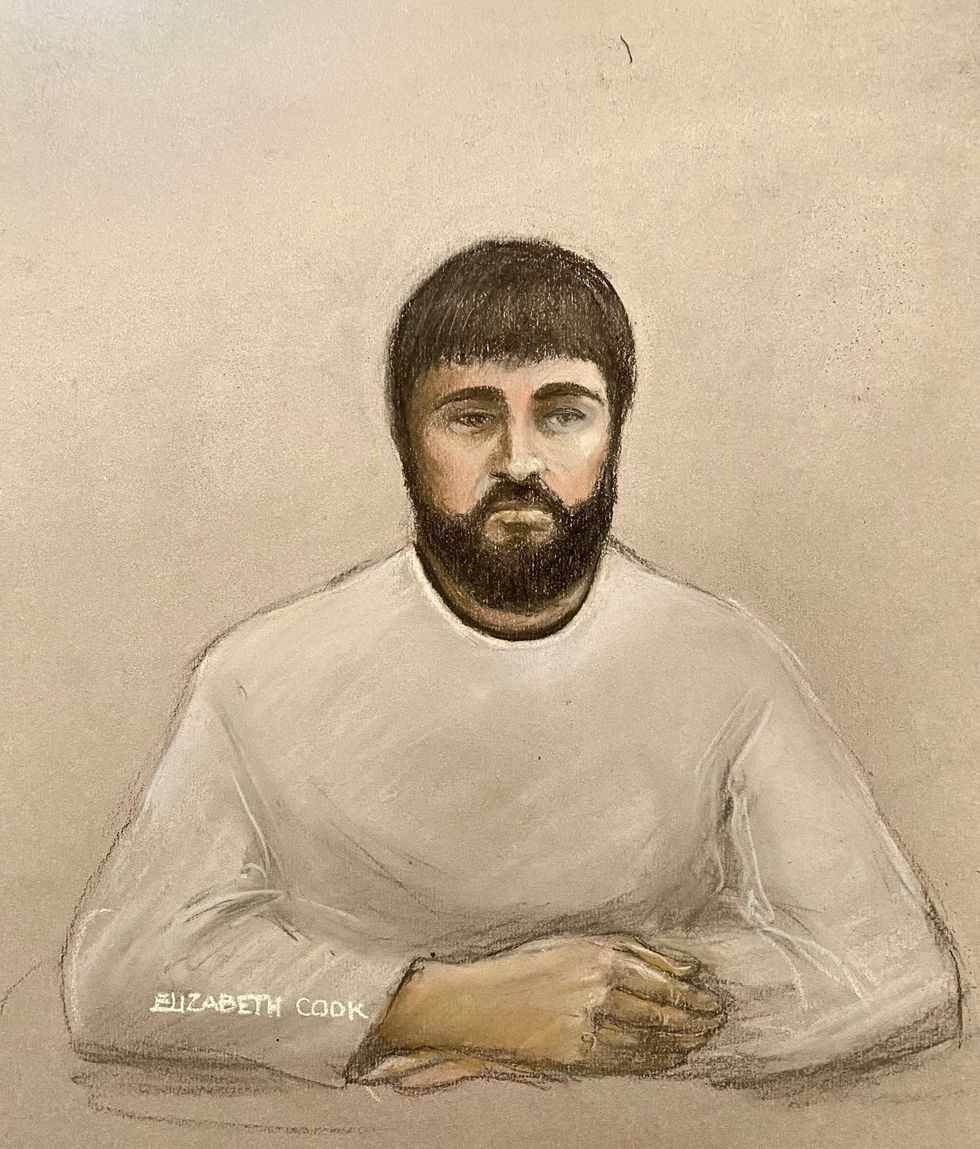 Kyle Clifford appearing via videolink at Westminster Magistrates' Court, London