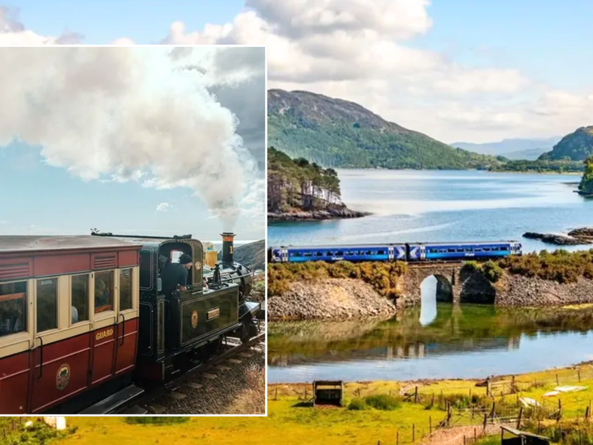 Kyle Line and Scotrail train / Isle of Man Steam Railway, Isle of Man