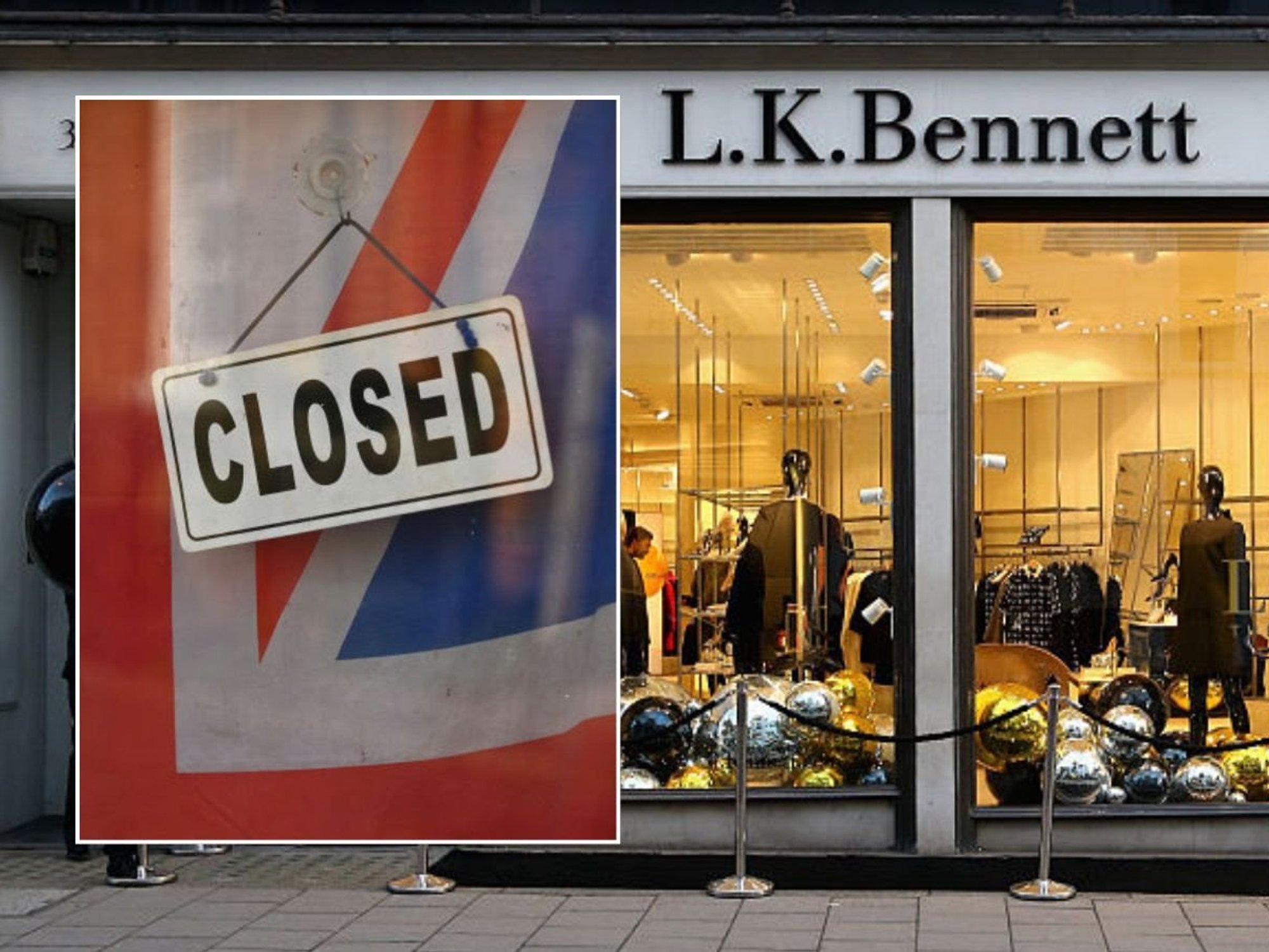 L.K.Bennett store and closed sign
