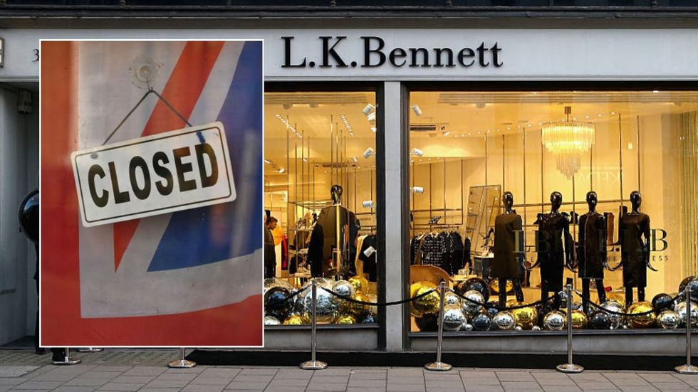 L.K.Bennett store and closed sign