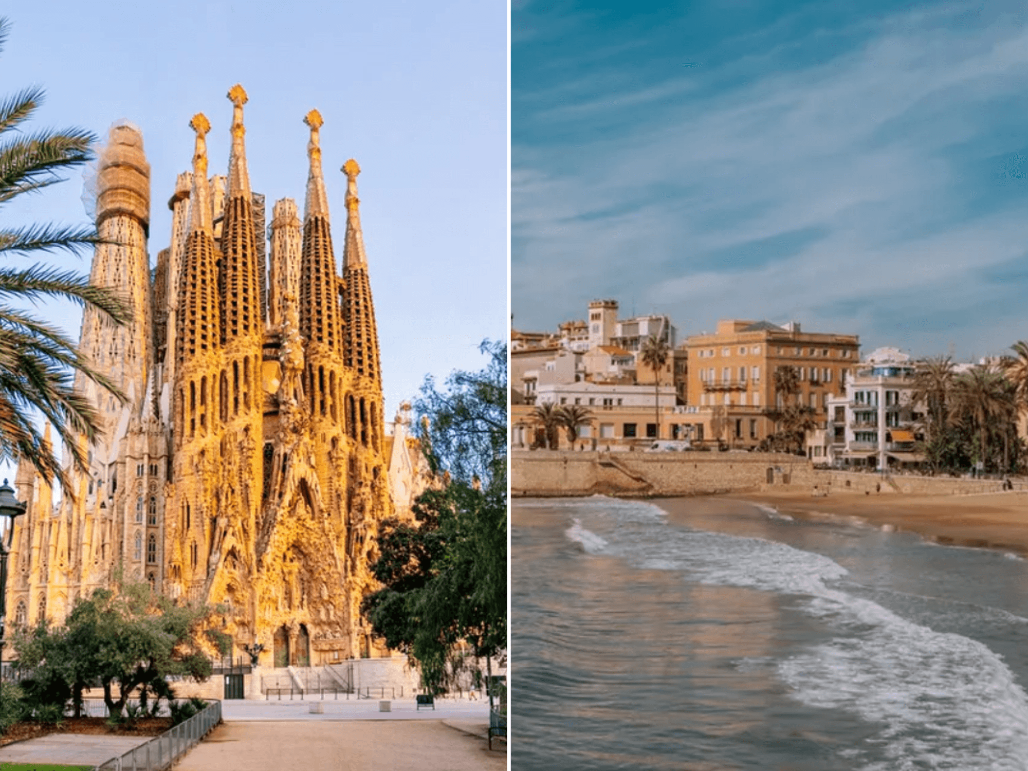 La Sagrada Familia Barcelona Spain / Barcelona beach