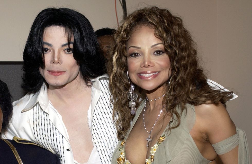 La Toya Jackson with her brother, the late singer Michael Jackson