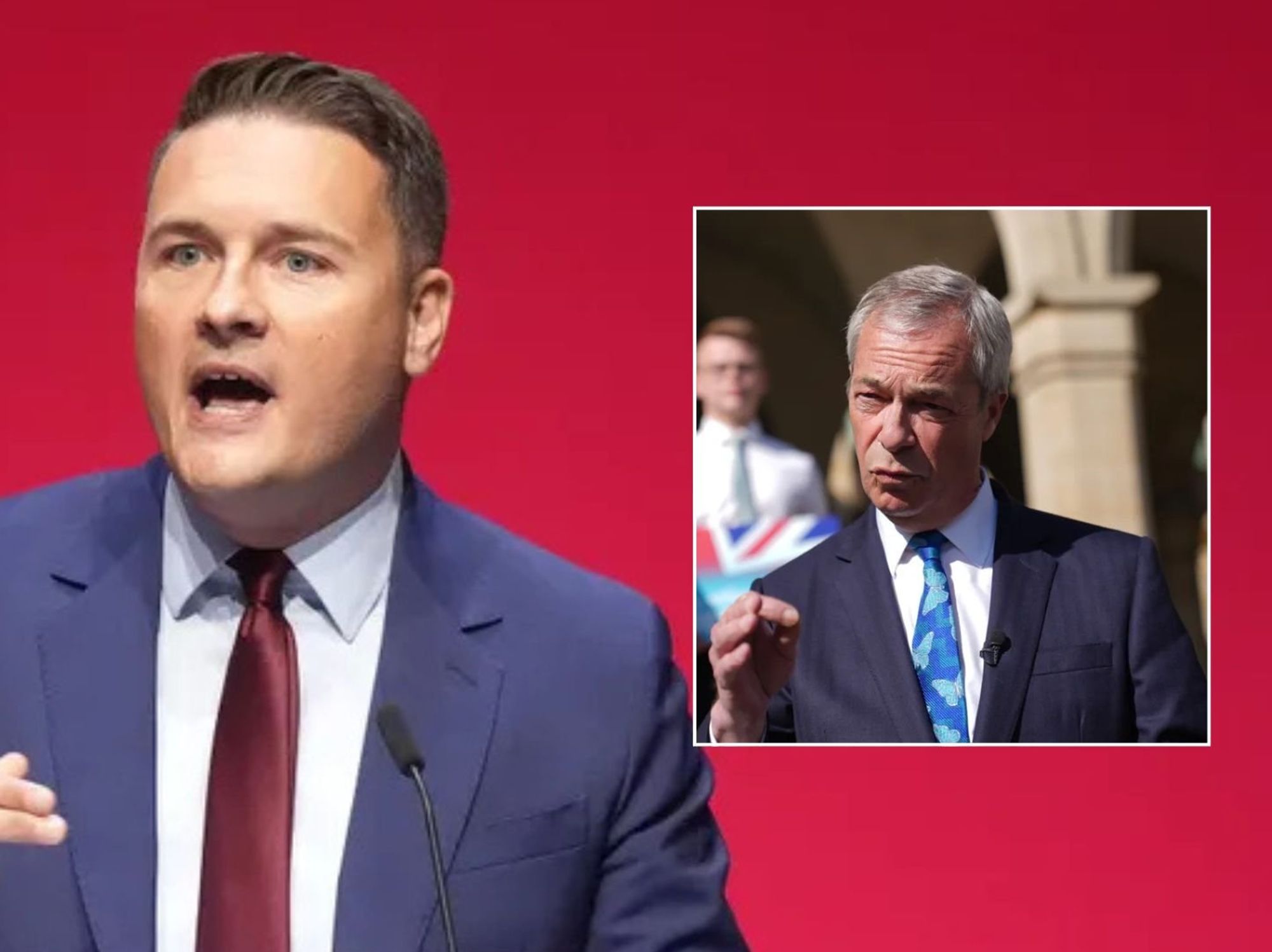 Wes Streeting throws down gauntlet to 'con artist' Nigel Farage over NHS - 'Bring it on!'