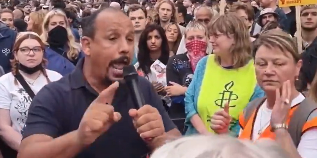 NextImg:Labour councillor suspended after being filmed calling for ‘cut throats’ at London ‘anti-racist’ demo