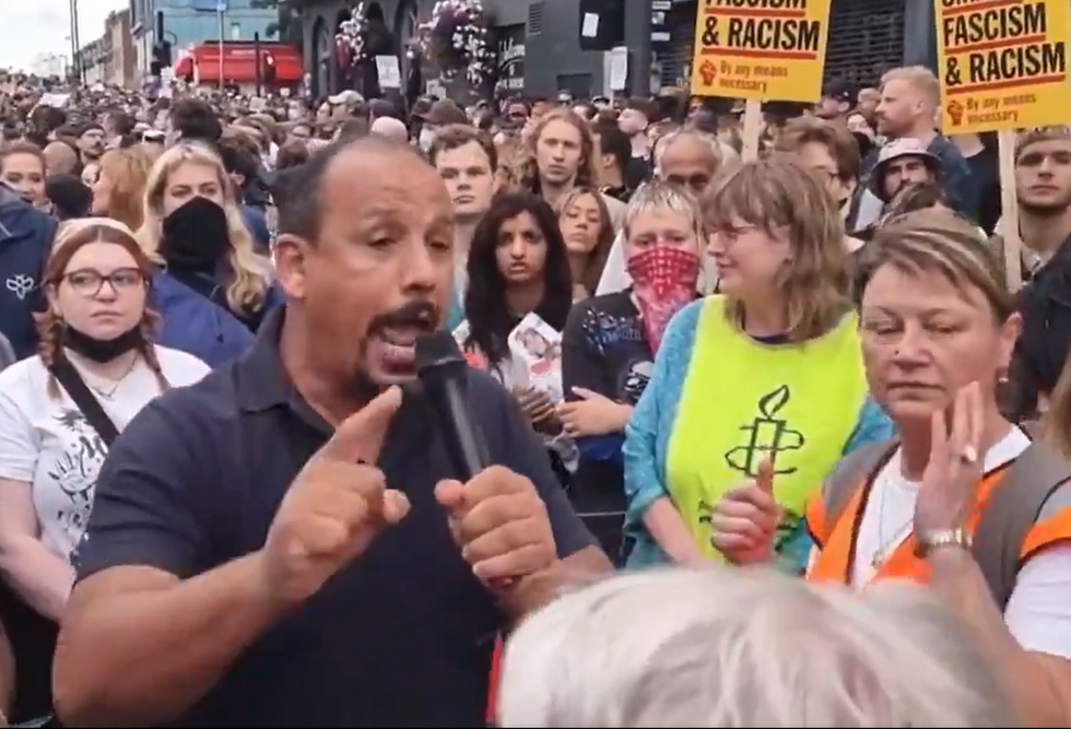 Labour councillor suspended after being filmed calling for \u2018cut throats\u2019 at London \u2018anti-racist\u2019 demo