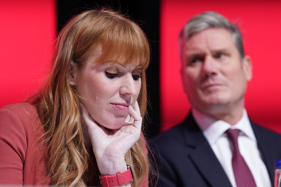 Labour deputy leader Angela Rayner and Labour Party leader Sir Keir Starmer during the Labour Party Conference at the ACC Liverpool. Picture date: Wednesday September 28, 2022.