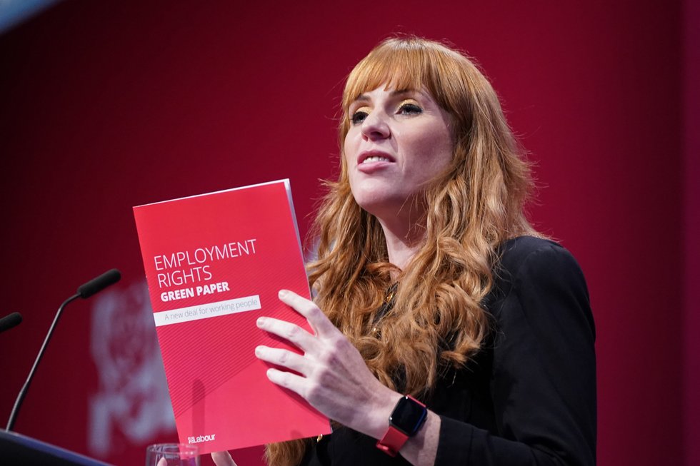 Labour deputy leader Angela Rayner speaks at the Labour Party conference in Brighton. Picture date: Saturday September 25, 2021.