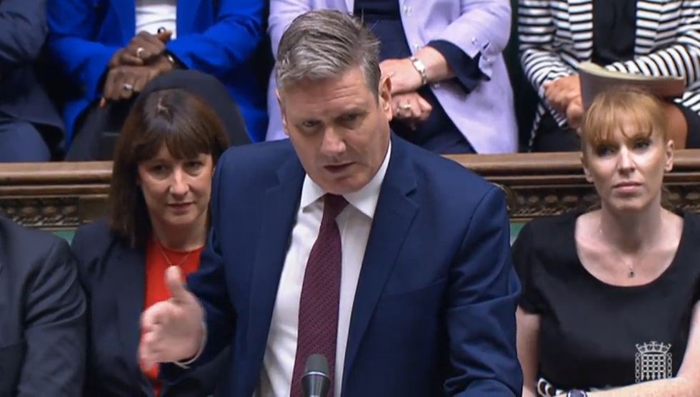 Labour leader Keir Starmer speaks during Prime Minister's Questions in the House of Commons, London.