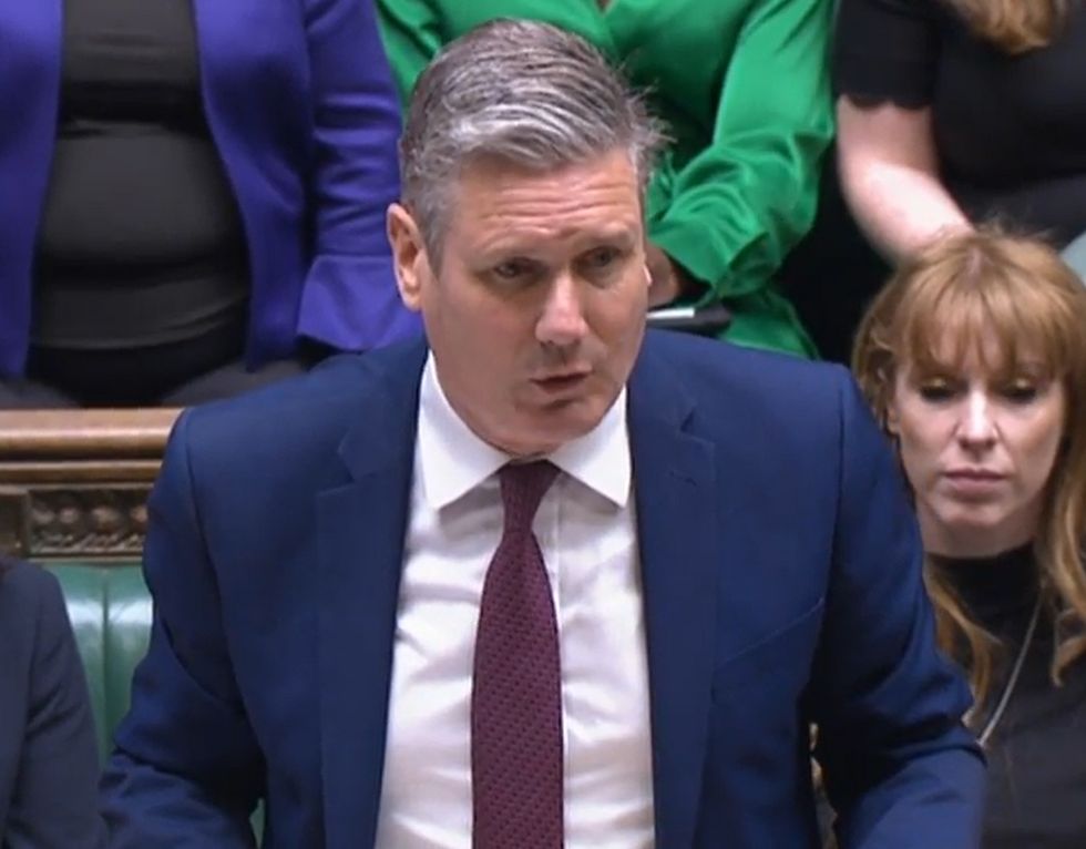 Labour leader Keir Starmer speaks during Prime Minister's Questions in the House of Commons, London.