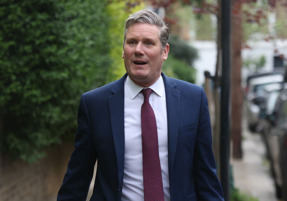 Labour leader Sir Keir Starmer leaves his north London home to attend the State Opening of Parliament