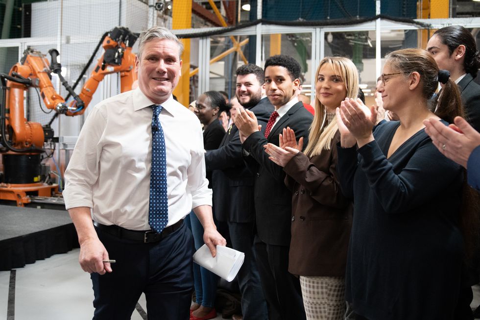 Labour leader Sir Keir Starmer leaves the stage after delivering his first major speech of 2023 at UCL in the Queen Elizabeth Olympic Park, London. Picture date: Thursday January 5, 2023.