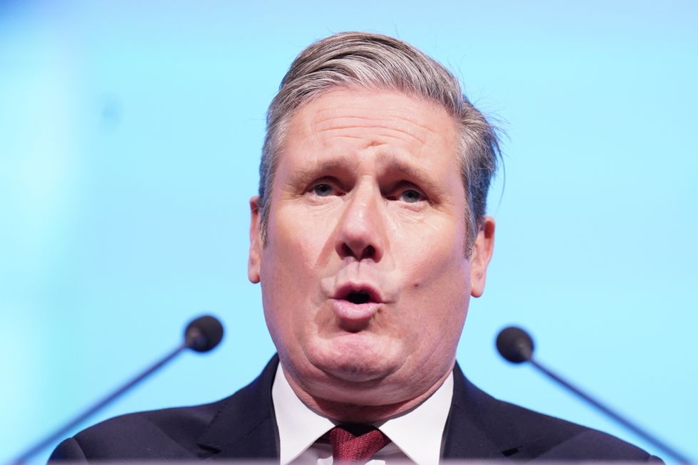 Labour leader Sir Keir Starmer speaking at the TUC congress at the Brighton Centre in Brighton. Picture date: Thursday October 20, 2022.