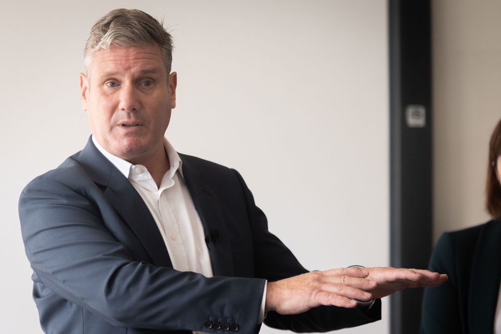 Labour leader Sir Keir Starmer speaks during a visit to Friern Barnet school in London to meet students and teachers on their first day back of the new school year. Picture date: Monday September 5, 2022.