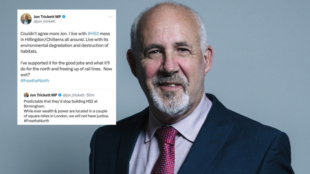 Labour MP Jon Trickett appears to agree with himself in a tweet