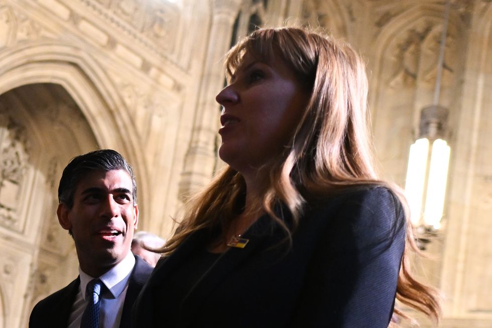 Labour Party Deputy Leader Angela Rayner and Chancellor of the Exchequer Rishi Sunak (right).