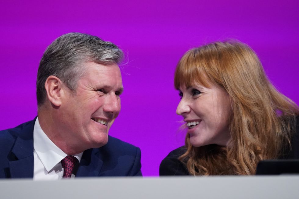 Labour Party leader Sir Keir Starmer and deputy leader Angela Rayner at the Labour Party conference in Brighton.