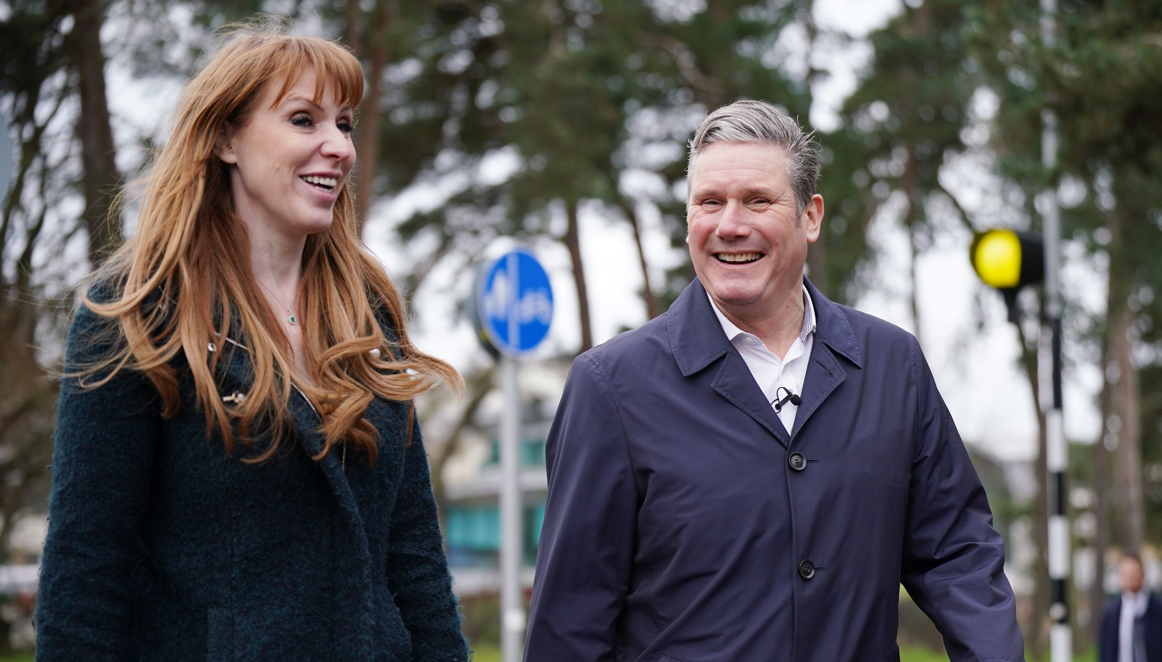 Labour Party leader Sir Keir Starmer and Deputy Leader of the Labour Party Angela Rayner during their visit to Harlow Ambulance Station in Essex, to meet staff and frontline workers. Picture date: Friday January 27, 2023.