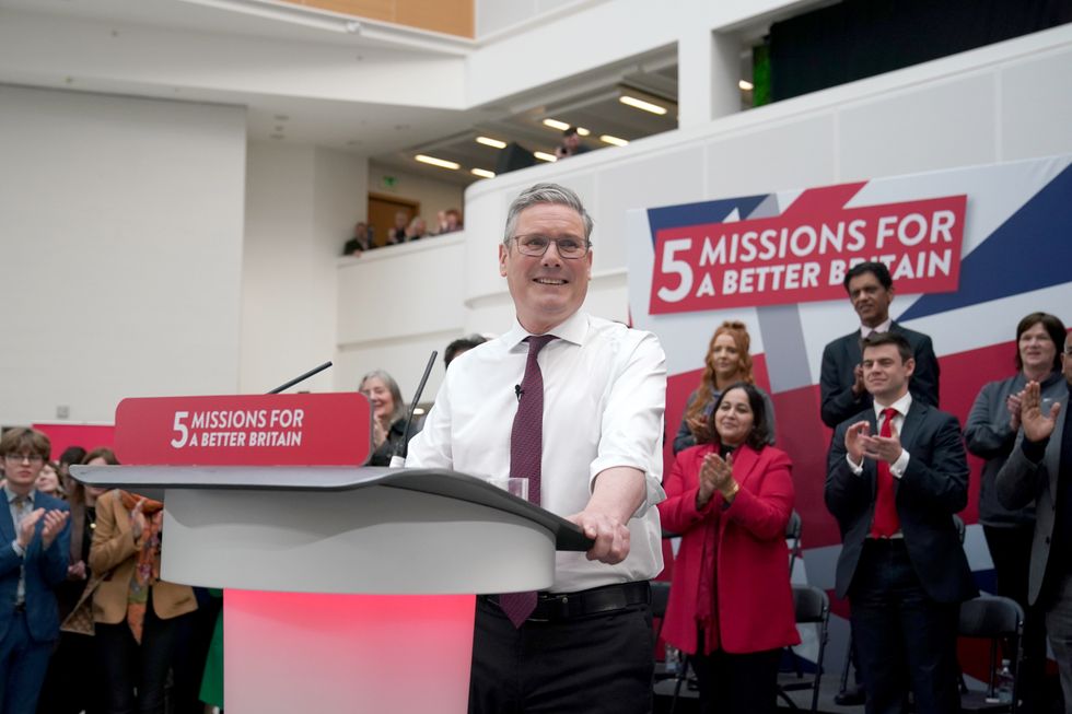 Labour Party leader Sir Keir Starmer delivers a speech at the head office of the Co-Operative Group in Manchester, unveiling plans for a mission-led Labour government, with five national missions setting out his objectives for a Labour government if the party gains power at the next general election. Picture date: Thursday February 23, 2023.
