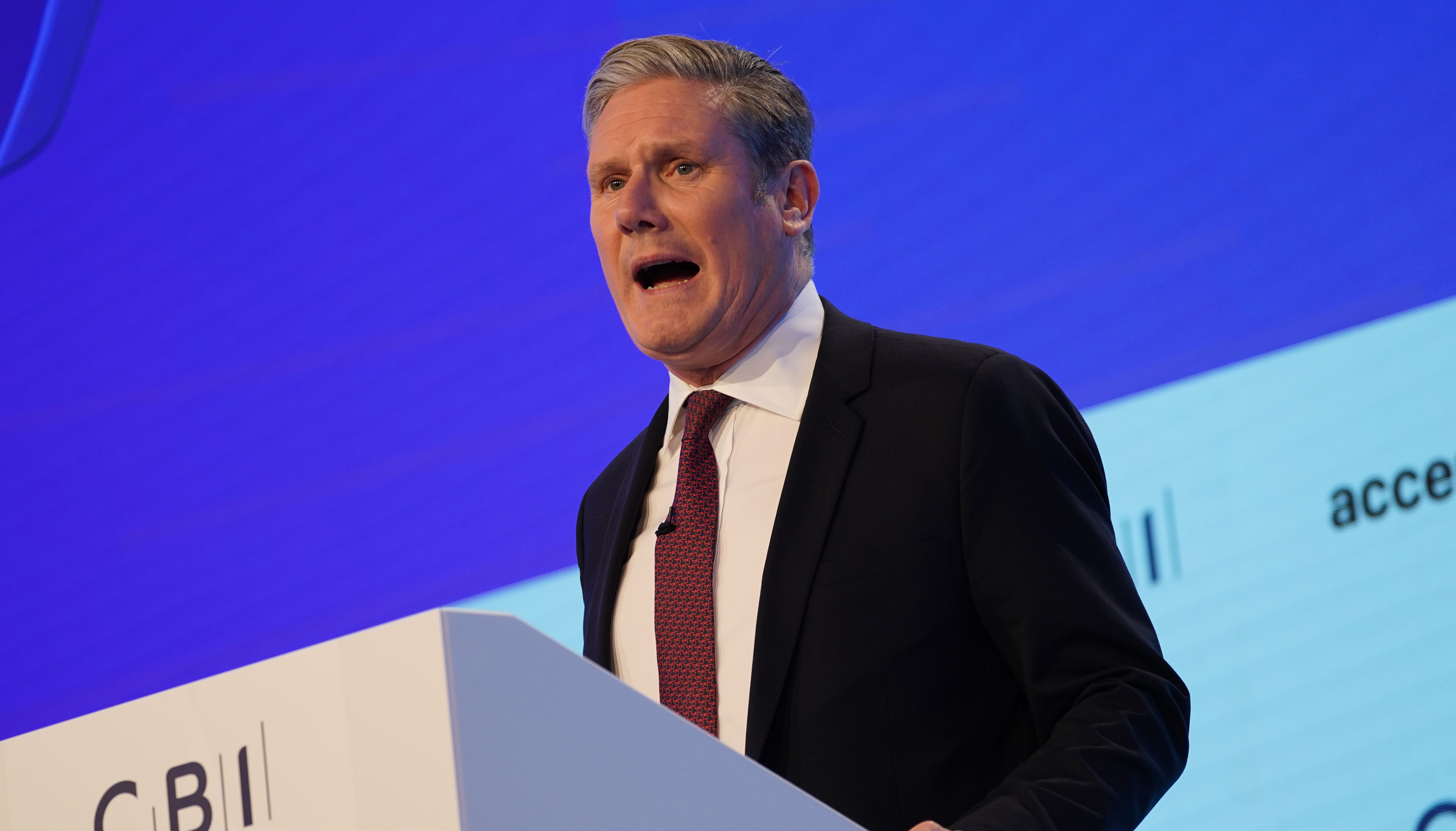 Labour Party leader Sir Keir Starmer delivers a speech during the Confederation of British Industry (CBI) annual conference at the Vox Conference Centre in Birmingham. Picture date: Tuesday November 22, 2022.