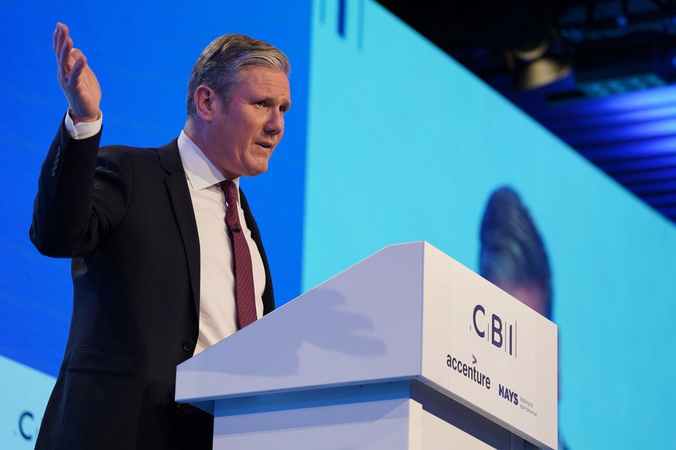 Labour Party leader Sir Keir Starmer delivers a speech during the Confederation of British Industry (CBI) annual conference at the Vox Conference Centre in Birmingham. Picture date: Tuesday November 22, 2022.