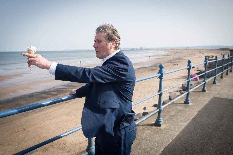 Labour Party leader Sir Keir Starmer meets local people in Seaton Carew in County Durham during a day of campaigning for the Hartlepool by-election with the party's candidate, Dr Paul Williams. Picture date: Tuesday March 30, 2021.