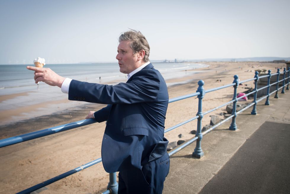 Labour Party leader Sir Keir Starmer meets local people in Seaton Carew in County Durham during a day of campaigning for the Hartlepool by-election with the party's candidate, Dr Paul Williams. Picture date: Tuesday March 30, 2021.