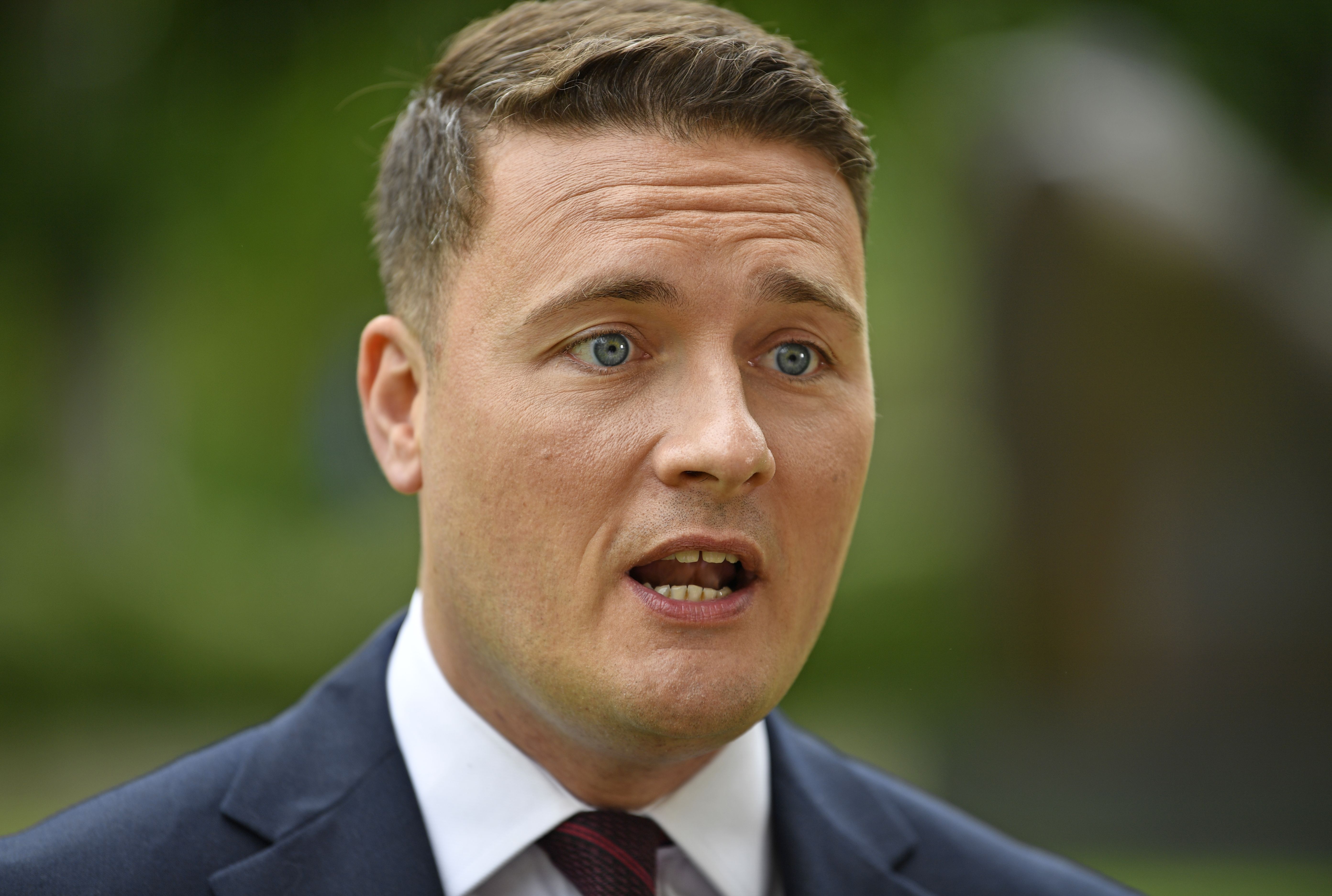Labour Shadow Health and Social Care Secretary Wes Streeting speaks to the media on College Green in central London, as Boris Johnson is facing a vote of no confidence by Tory MPs amid anger across the party at the disclosures over lockdown parties in Downing Street. Picture date: Monday June 6, 2022.