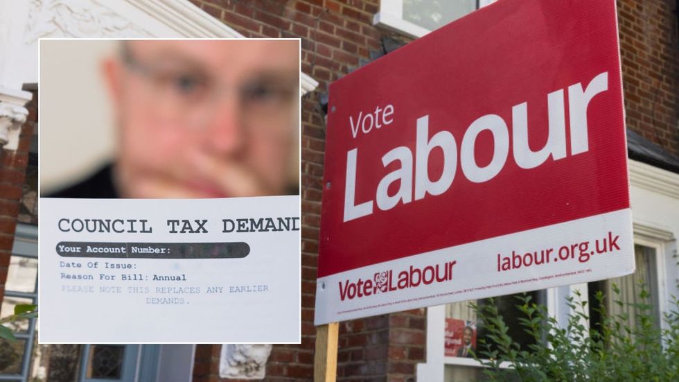 Labour sign and council tax letter