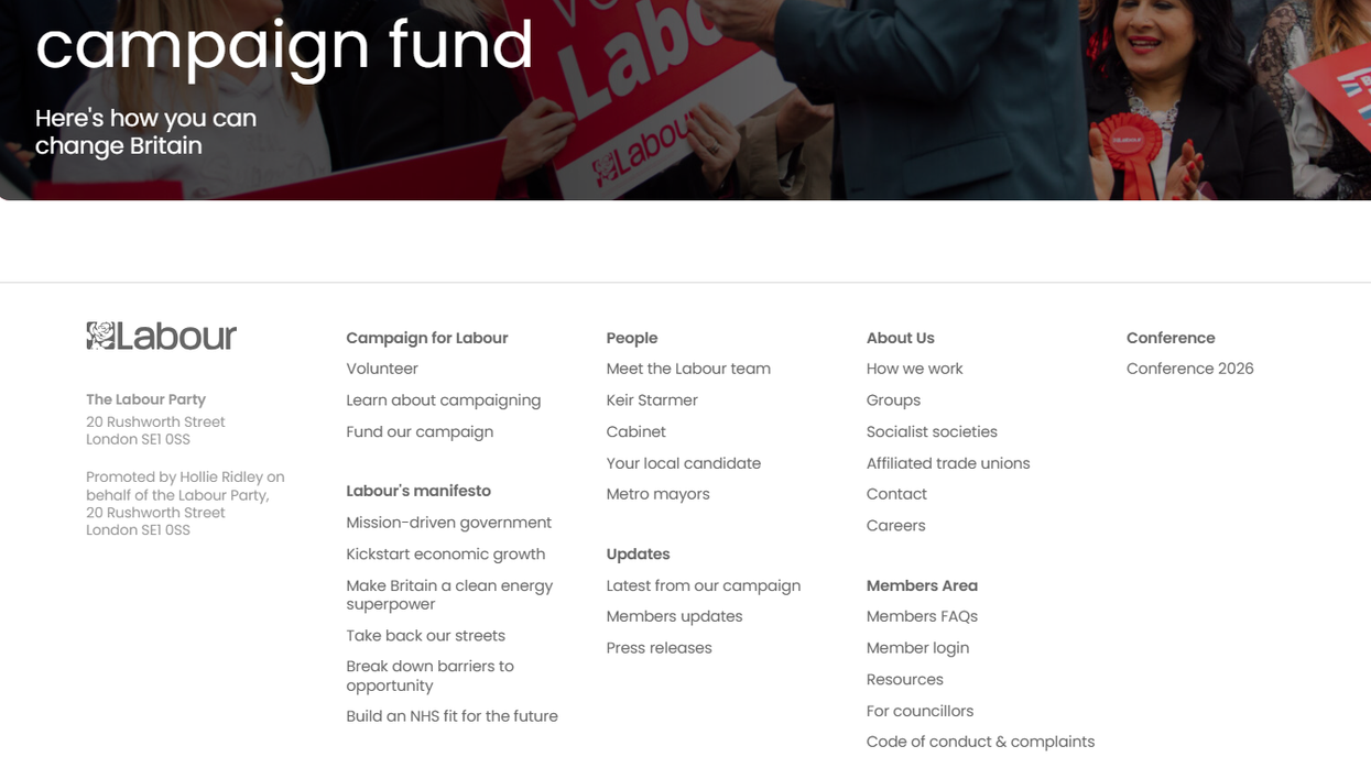 Labour website