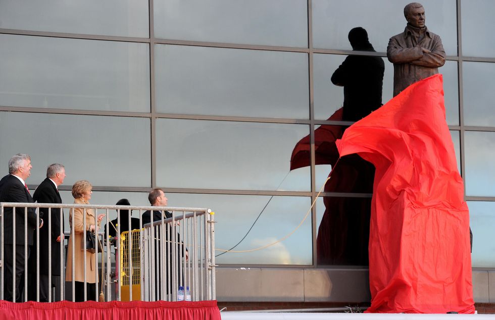 Lady Cathy unveils statue of Sir Alex
