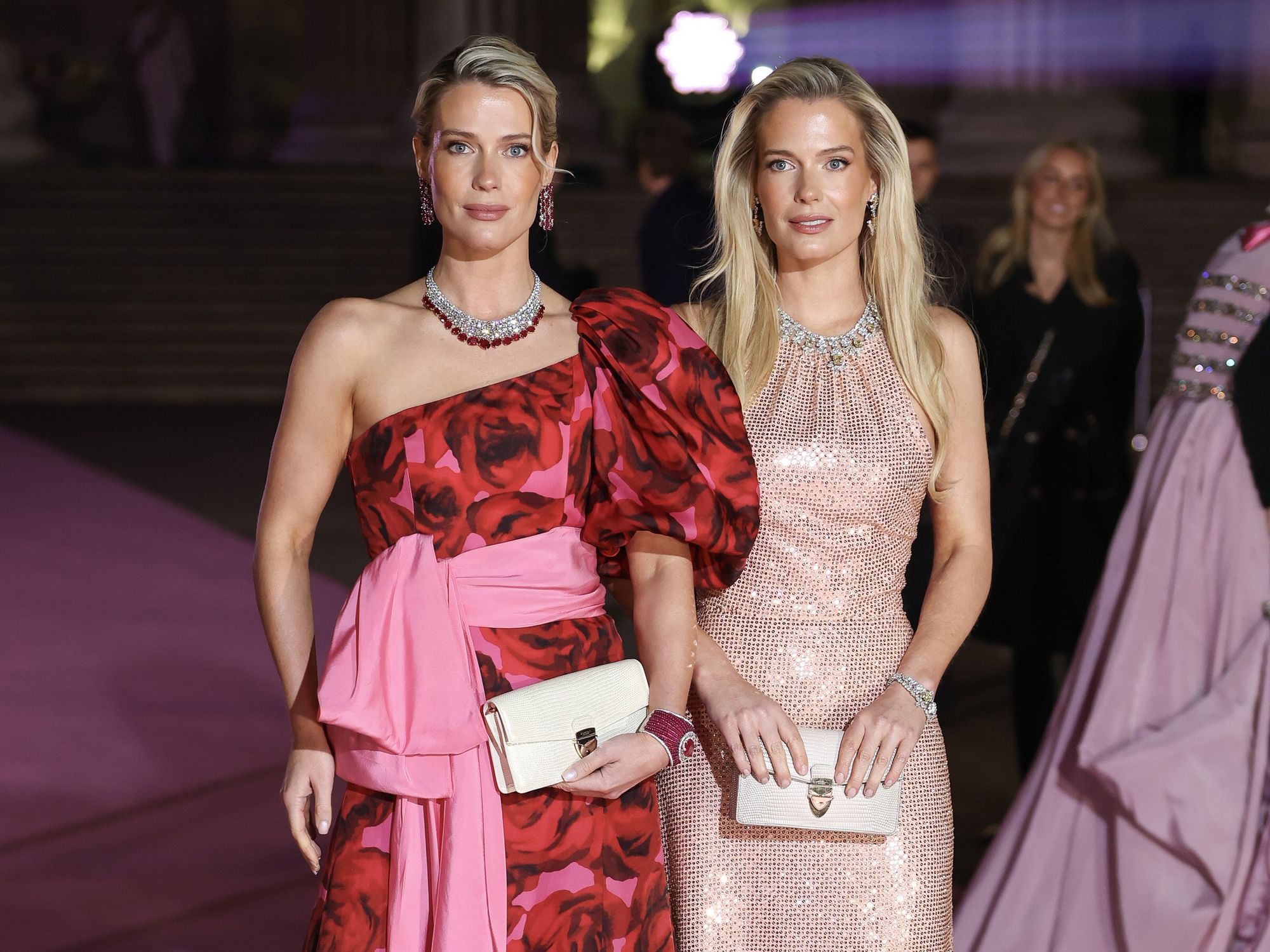 Lady Eliza and Lady Amelia Spencer attenting the Pink Ball