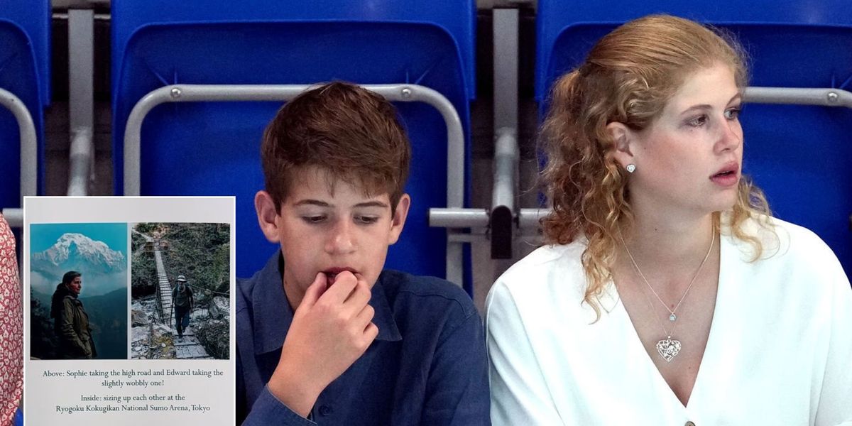 Lady Louise Windsor and James, Earl of Wessex sign parents’ Christmas card after titles decision Lady Louise Windsor and James, Earl of Wessex sign parents’ Christmas card after titles decision