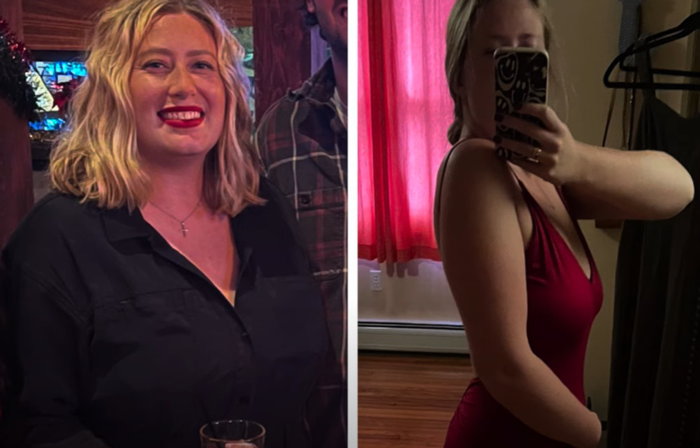 Lady on a weight loss journey