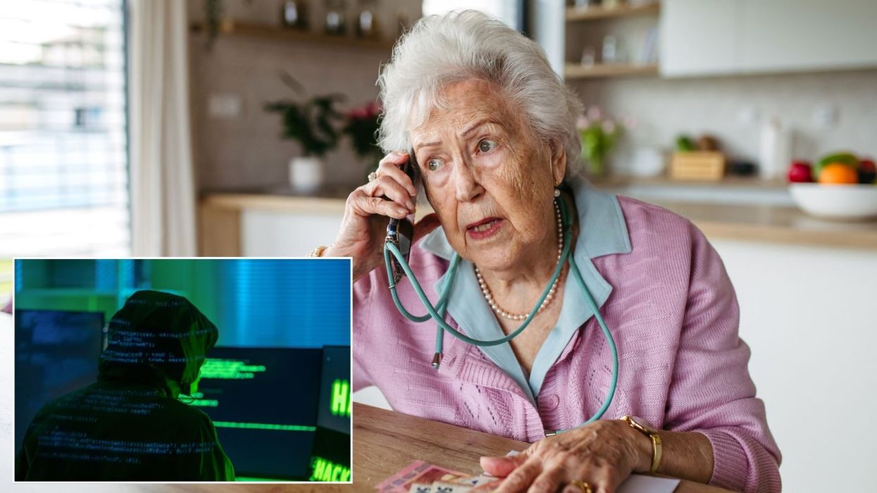 Lady on phone and scammer