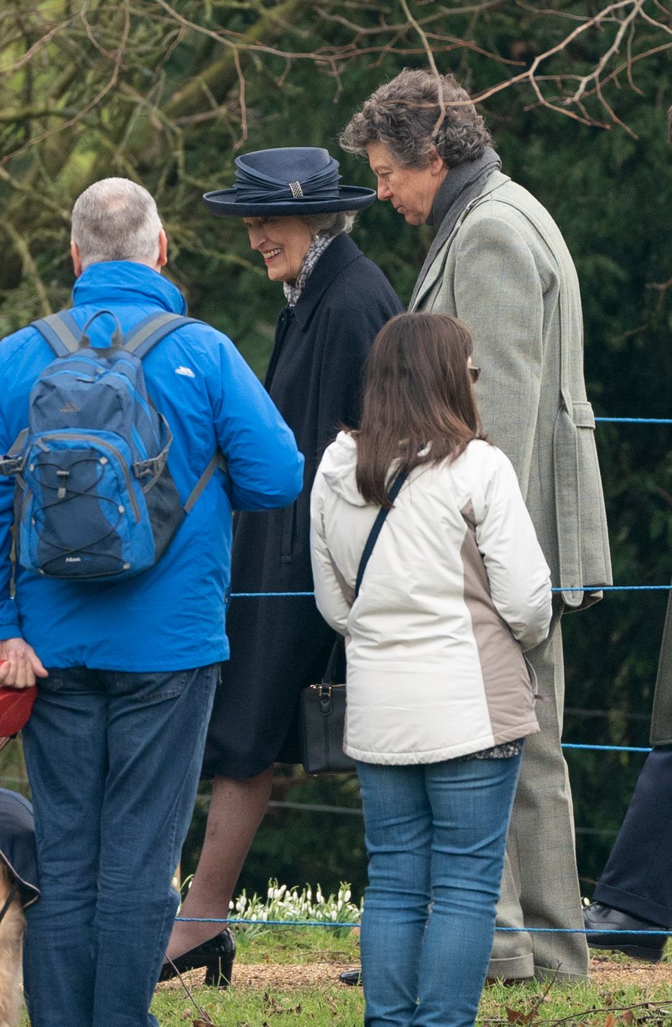 Lady Susan Hussey was all smiles as she was reunited with the Royal family at church service in Sandringham