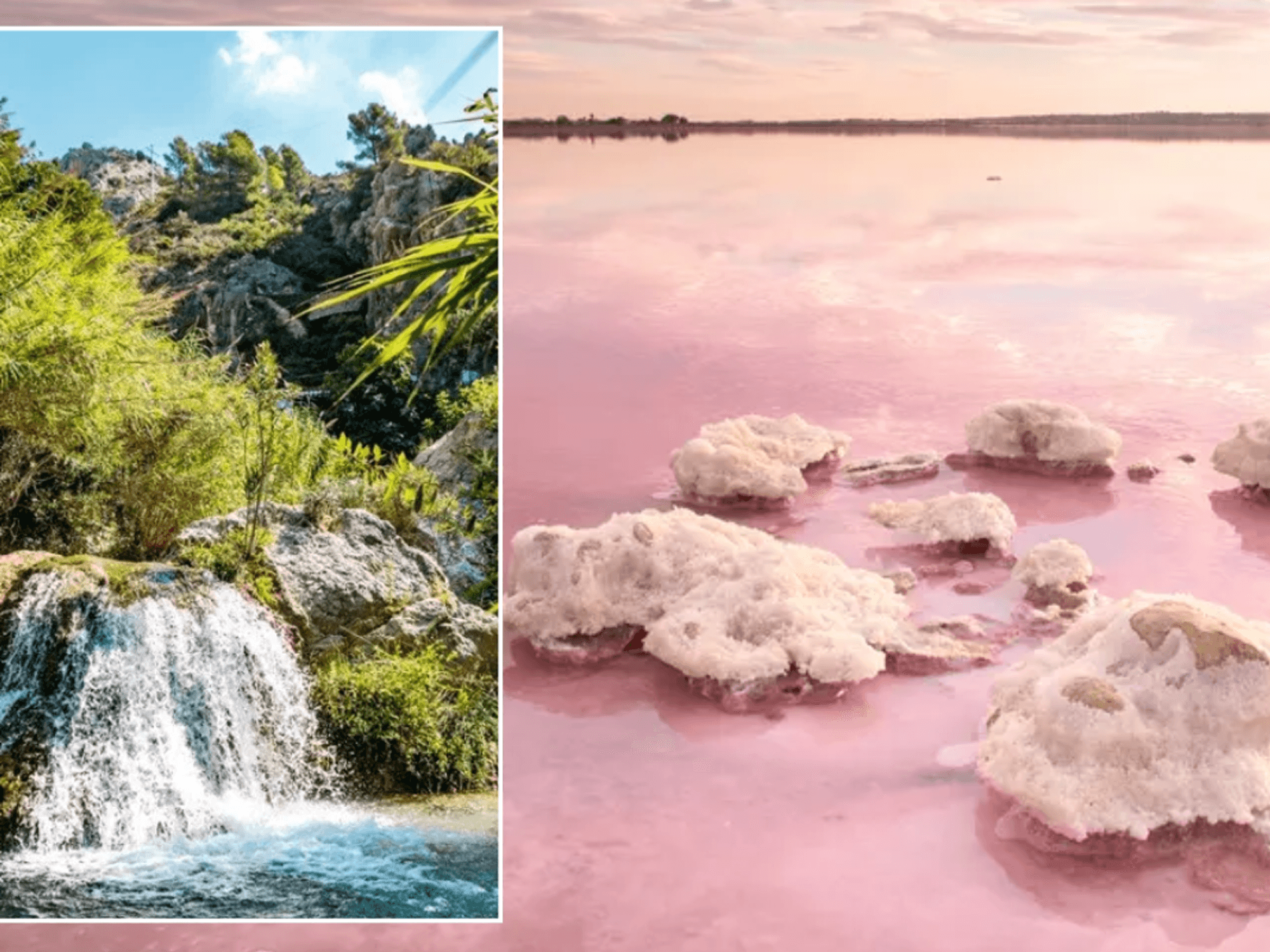 Laguna Rosa Torrevieja Costa Blanca / waterfall in Costa Blanca