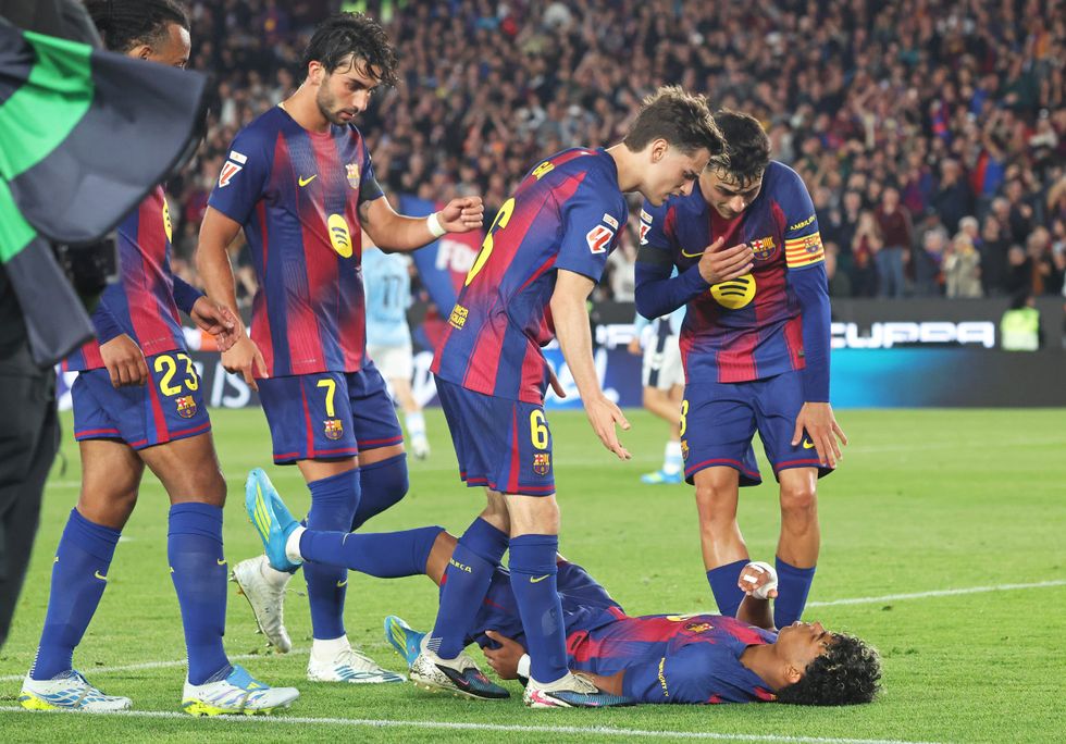 Lamine Yamal suffered the injury while taking a penalty for Barcelona