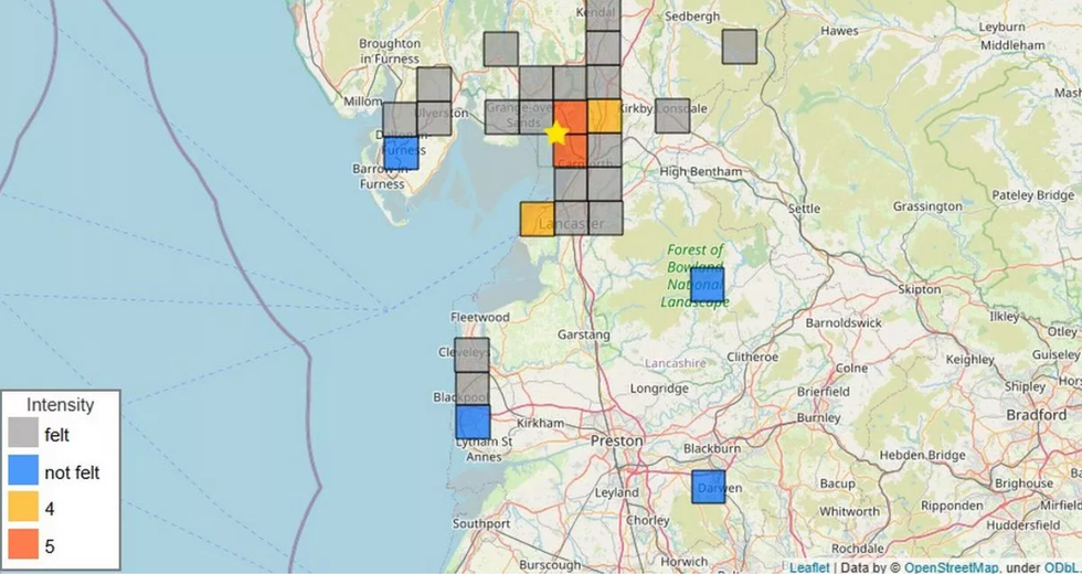 Lancashire earthquake 04 12 2025