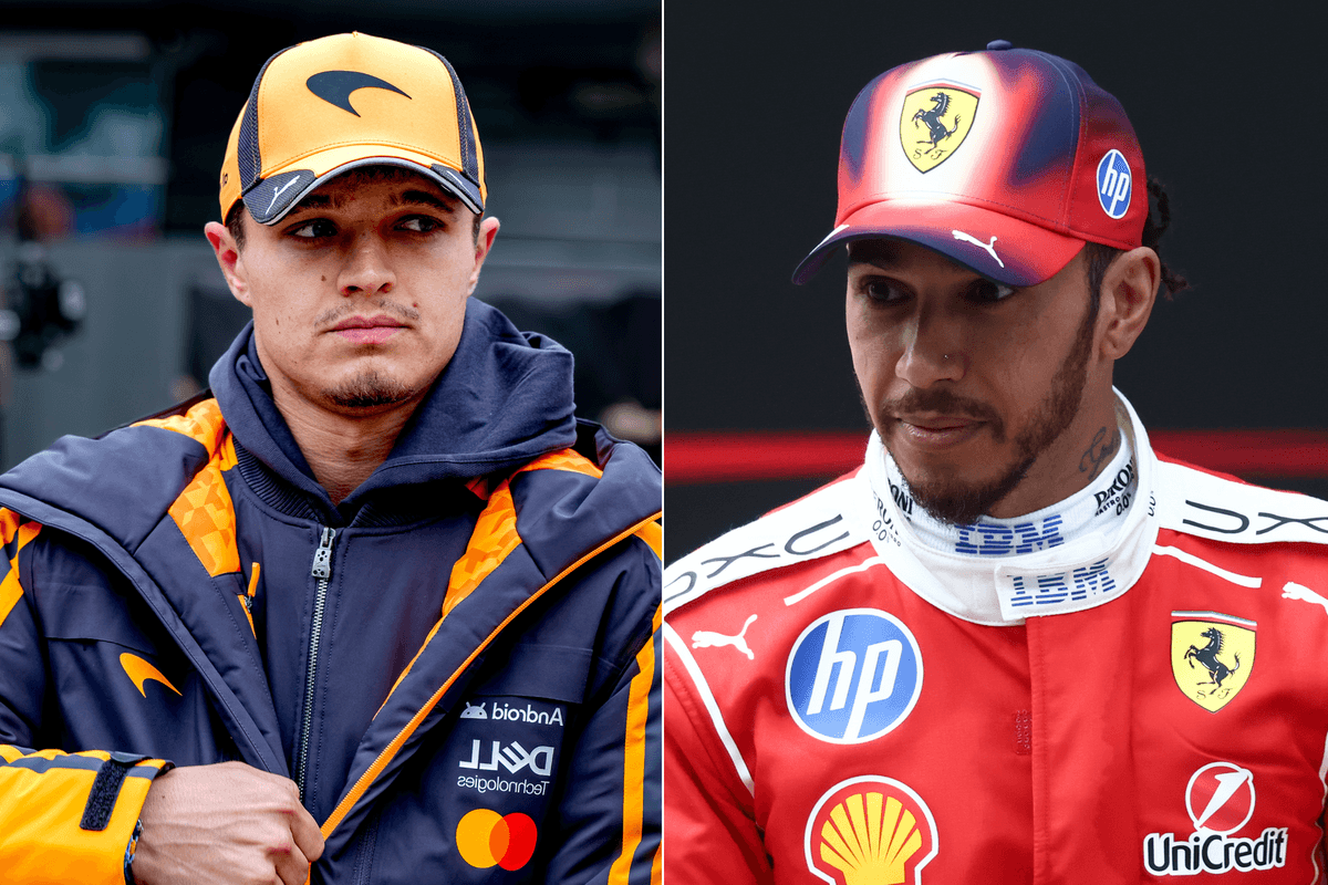 Lando Norris and Lewis Hamilton