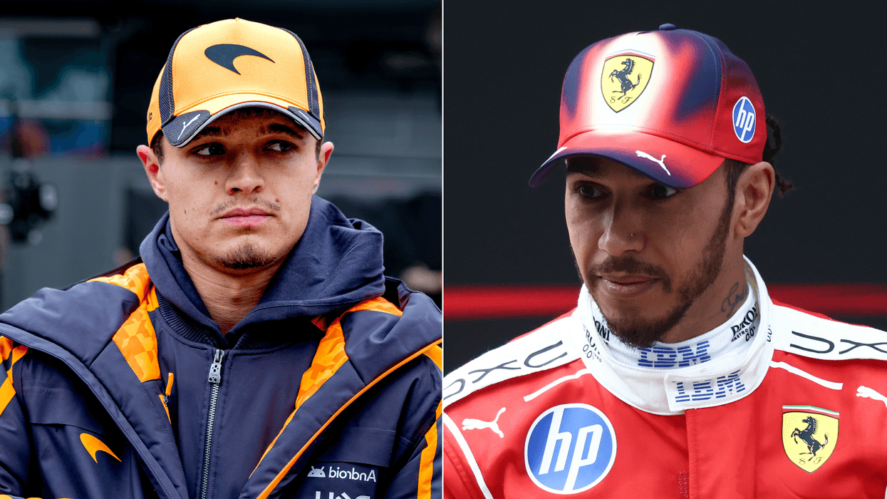 Lando Norris and Lewis Hamilton