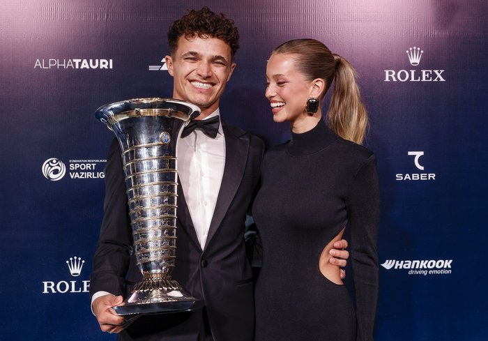 Lando Norris and Magui Corceiro