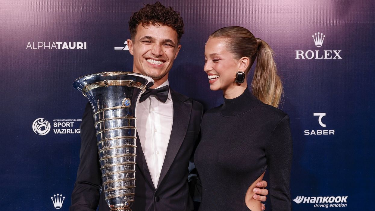 Lando Norris and Magui Corceiro